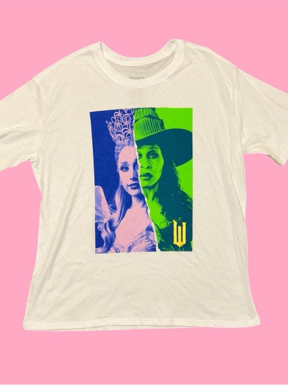 Womens Wicked: For Good Glinda and Elphaba Tonal Poster Graphic Tee